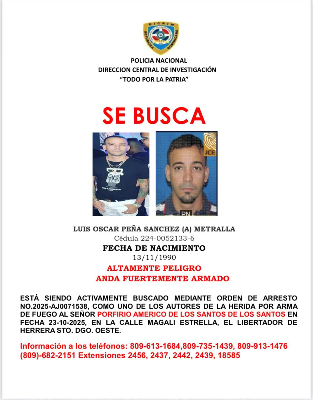 se busca herrera